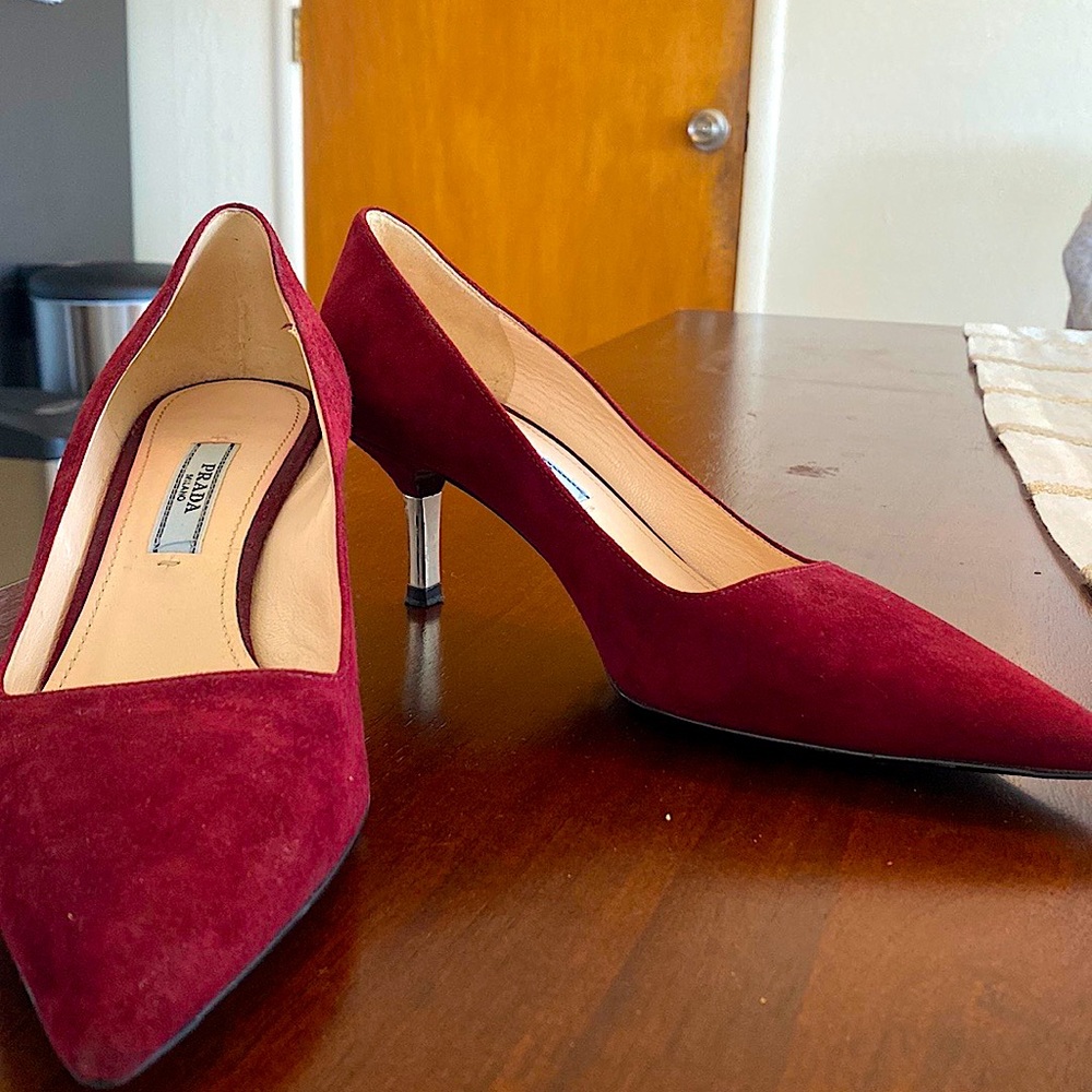 Prada Kitten Heel with Pointed Toe- Size 5
